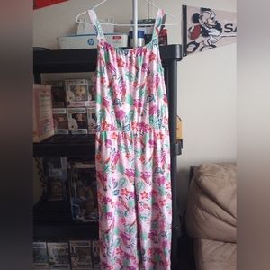 Girl's Floral Jumpsuit Size XL Wonder Nation